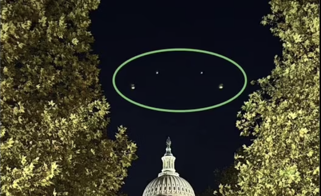 (WATCH) Mysterious lights over Capitol Hill sparks fears of UFOs in DC